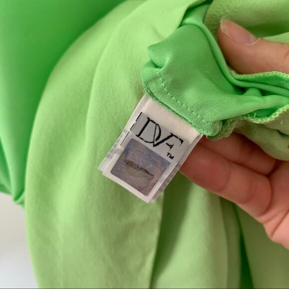 Diane Von Furstenberg Lime Green Belted Dress - Picture 8 of 13